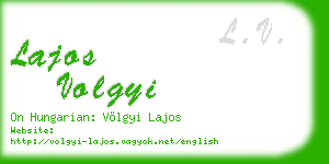 lajos volgyi business card